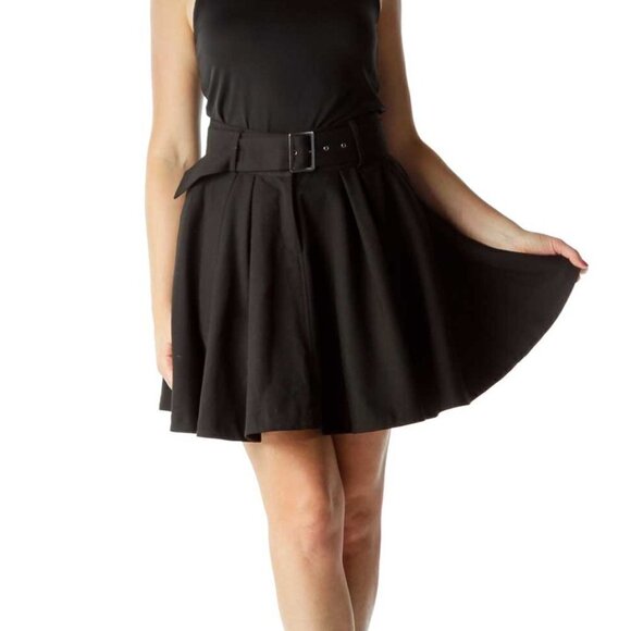 Full Circle Dresses & Skirts - Full Circle Black Belted Flared Skirt